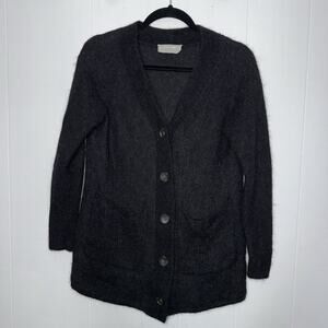 Everlane Women’s Alpaca Cardigan Sweater Dark Gray Black Size XS